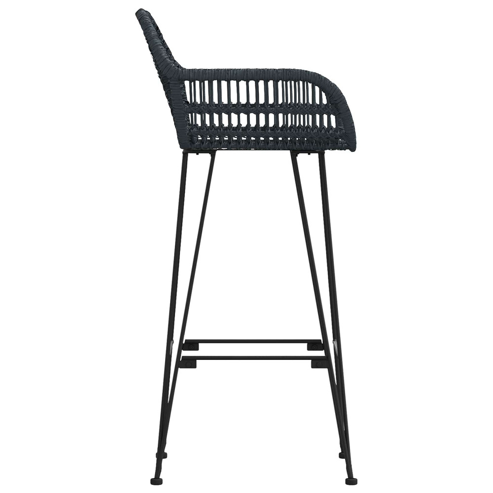 Produktbild för Barstol 2 pcs 55 x 52 x 105 cm Rattan och Järn