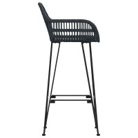Produktbild för Barstol 2 pcs 55 x 52 x 105 cm Rattan och Järn