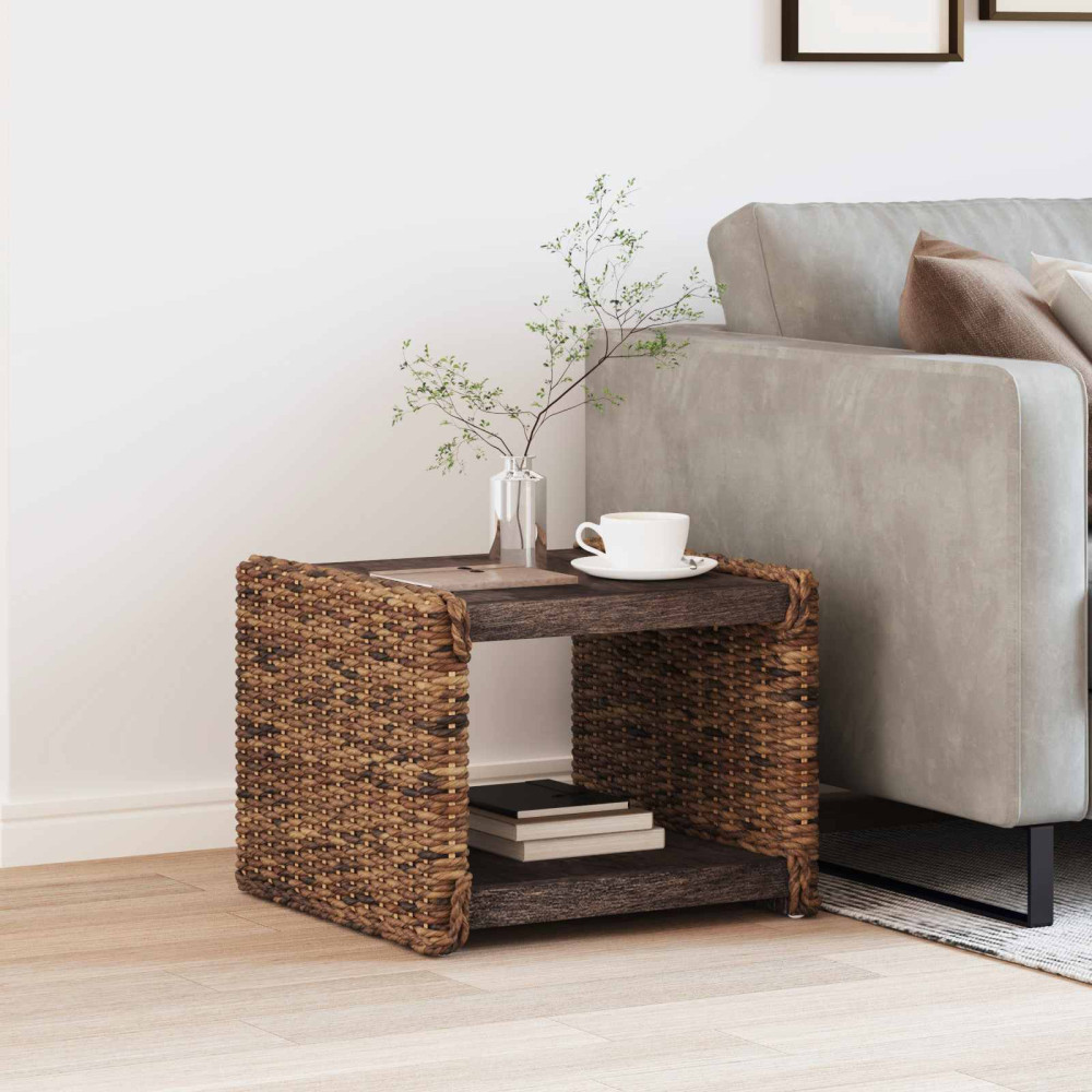 Produktbild för Kaffeebord Naturfärg 45 x 45 x 45 cm Massivt mahognyträ