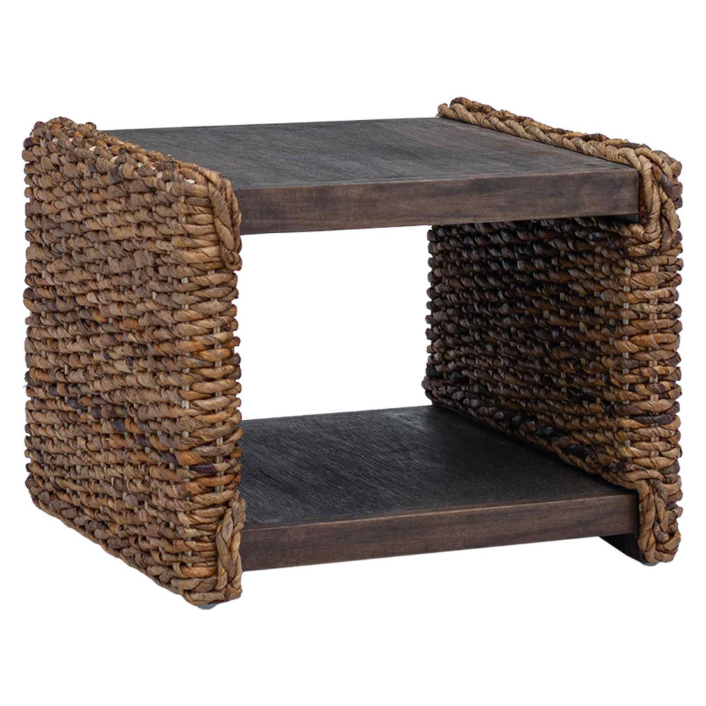 Produktbild för Kaffeebord Naturfärg 45 x 45 x 45 cm Massivt mahognyträ