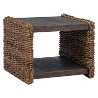 Produktbild för Kaffeebord Naturfärg 45 x 45 x 45 cm Massivt mahognyträ