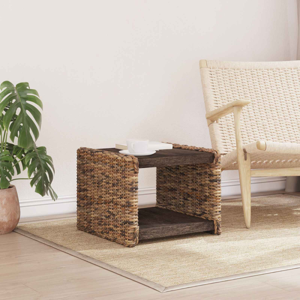 Produktbild för Kaffeebord Naturfärg 45 x 45 x 45 cm Massivt mahognyträ