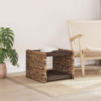 Produktbild för Kaffeebord Naturfärg 45 x 45 x 45 cm Massivt mahognyträ