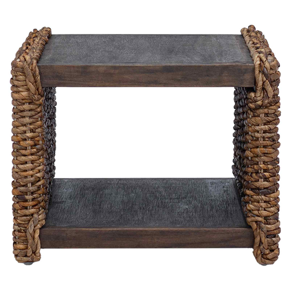 Produktbild för Kaffeebord Naturfärg 45 x 45 x 45 cm Massivt mahognyträ