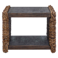 Produktbild för Kaffeebord Naturfärg 45 x 45 x 45 cm Massivt mahognyträ