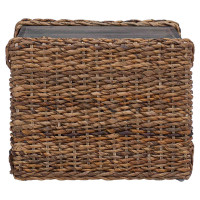 Produktbild för Kaffeebord Naturfärg 45 x 45 x 45 cm Massivt mahognyträ