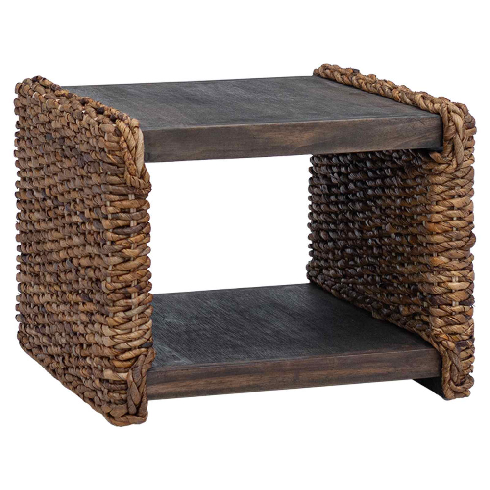 Produktbild för Kaffeebord Naturfärg 45 x 45 x 45 cm Massivt mahognyträ