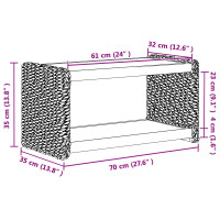 Produktbild för Kaffeebord Naturfärg 70 x 35 x 35 cm Massivt mahognyträ
