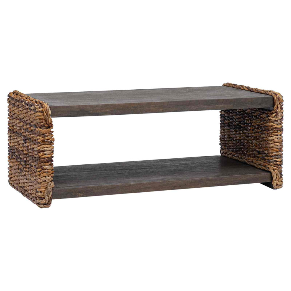 Produktbild för Kaffeebord Naturfärg 90 x 45 x 35 cm Massivt mahognyträ