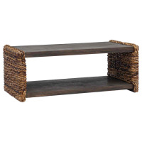 Produktbild för Kaffeebord Naturfärg 90 x 45 x 35 cm Massivt mahognyträ