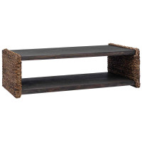 Produktbild för Kaffeebord Naturfärg 110 x 55 x 35 cm Massivt mahognyträ