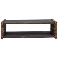 Produktbild för Kaffeebord Naturfärg 110 x 55 x 35 cm Massivt mahognyträ