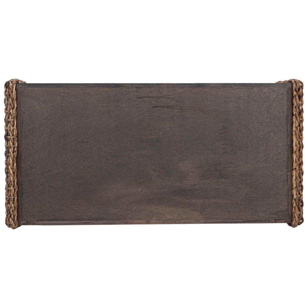 Produktbild för Kaffeebord Naturfärg 110 x 55 x 35 cm Massivt mahognyträ
