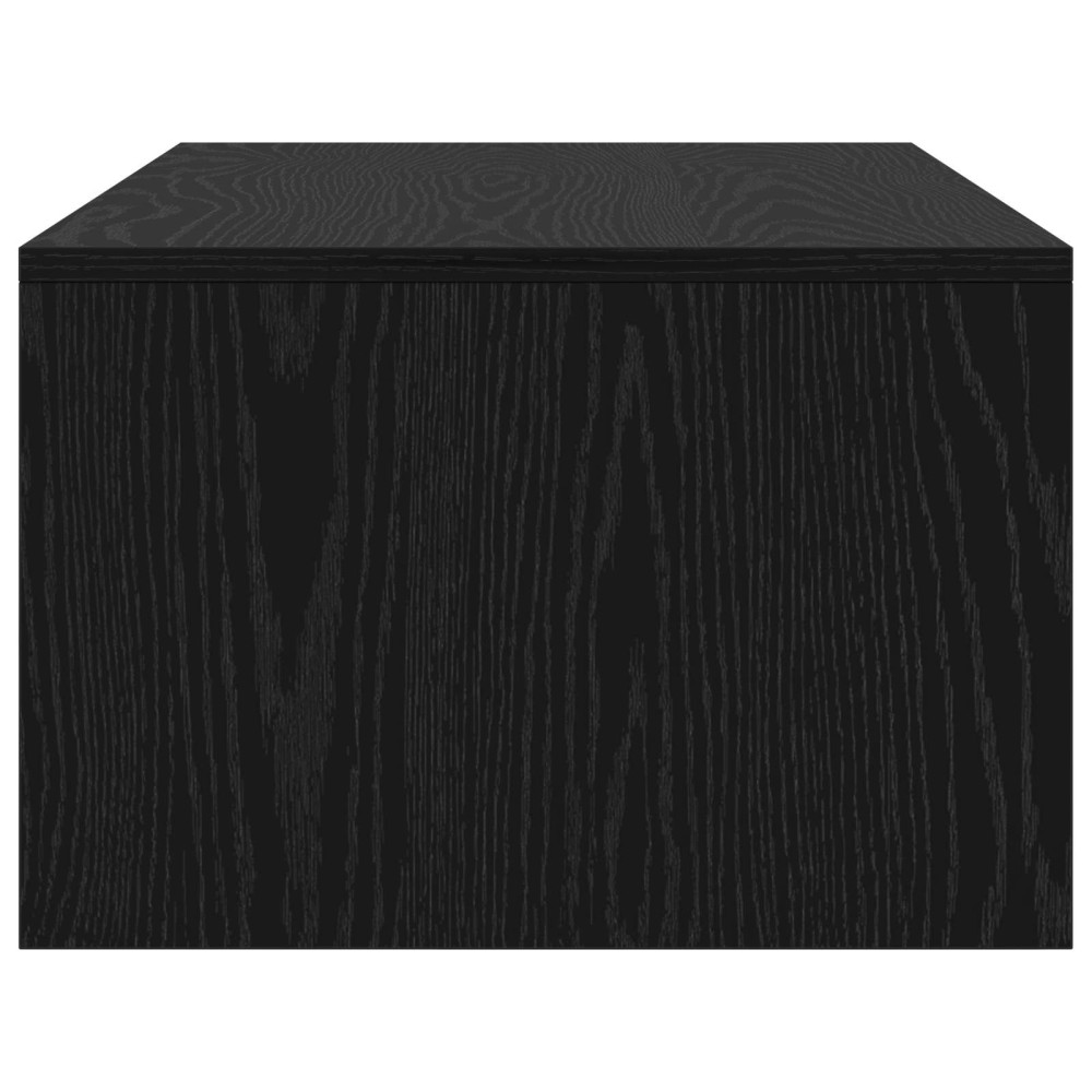Produktbild för Väggmonterat skrivbord Väggmonterad Svart Ek 100 x 45 x 30 cm