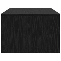 Produktbild för Väggmonterat skrivbord Väggmonterad Svart Ek 100 x 45 x 30 cm