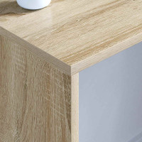 Produktbild för Väggmonterat skrivbord Väggmonterad Sonoma-ek 100 x 45 x 30 cm