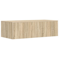 Produktbild för Väggmonterat skrivbord Väggmonterad Sonoma-ek 100 x 45 x 30 cm