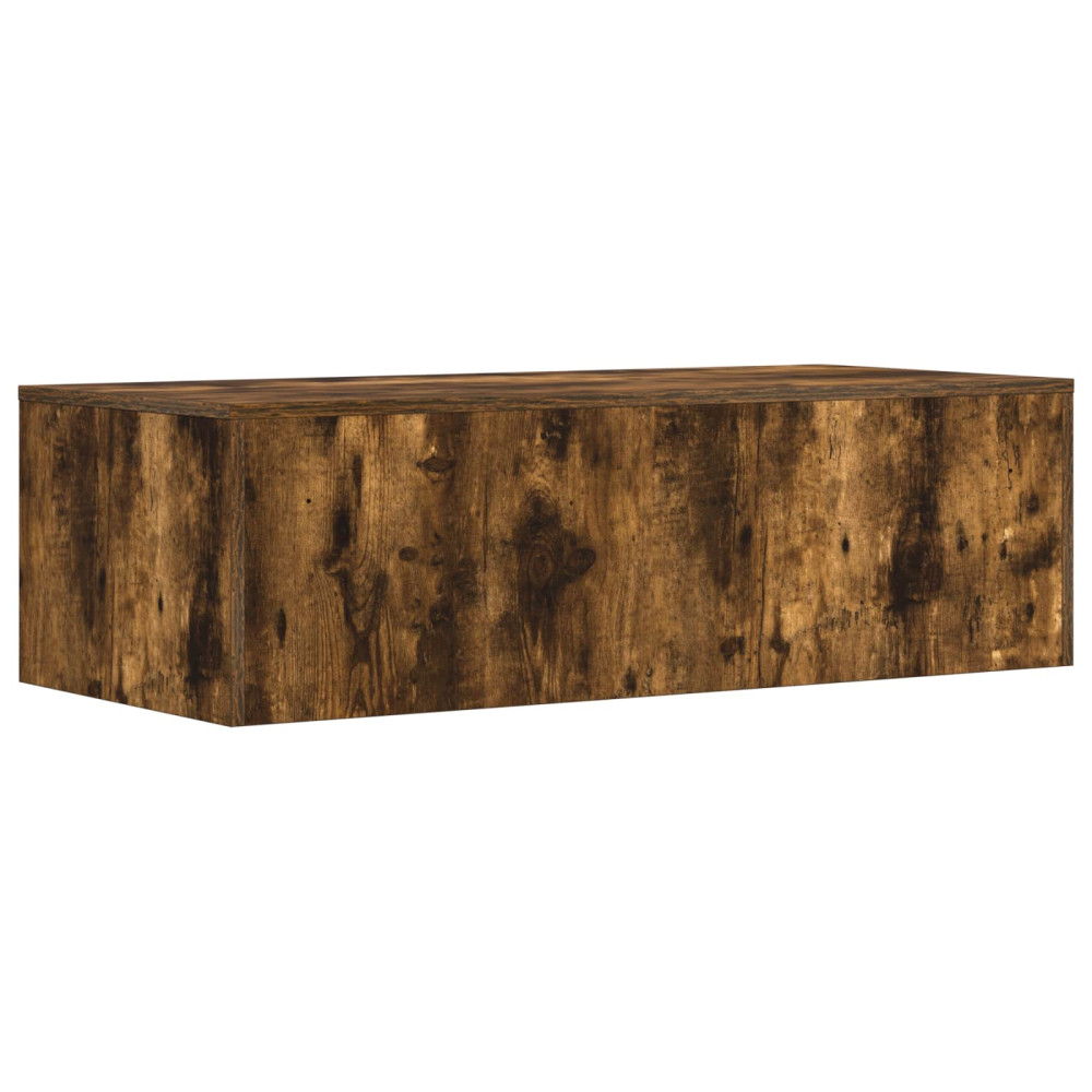 Produktbild för Väggmonterat skrivbord Rökt ek 100 x 45 x 30 cm Konstruerat trä
