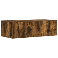 Produktbild för Väggmonterat skrivbord Rökt ek 100 x 45 x 30 cm Konstruerat trä