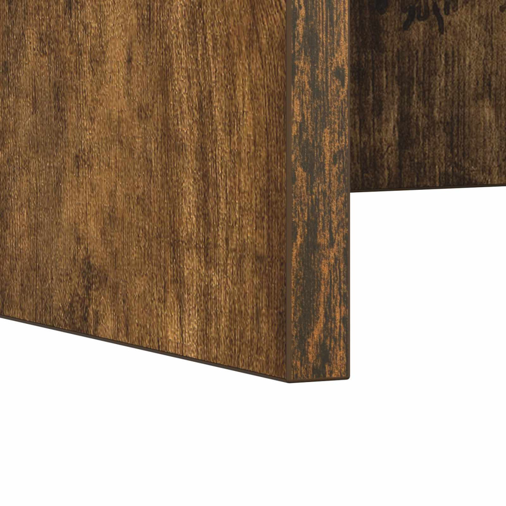 Produktbild för Väggmonterat skrivbord Rökt ek 100 x 45 x 30 cm Konstruerat trä