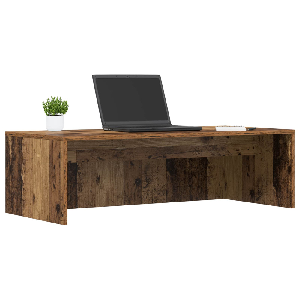 Produktbild för Väggmonterat skrivbord med lagring Gammalt trä 100 x 45 x 30 cm