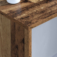 Produktbild för Väggmonterat skrivbord med lagring Gammalt trä 100 x 45 x 30 cm