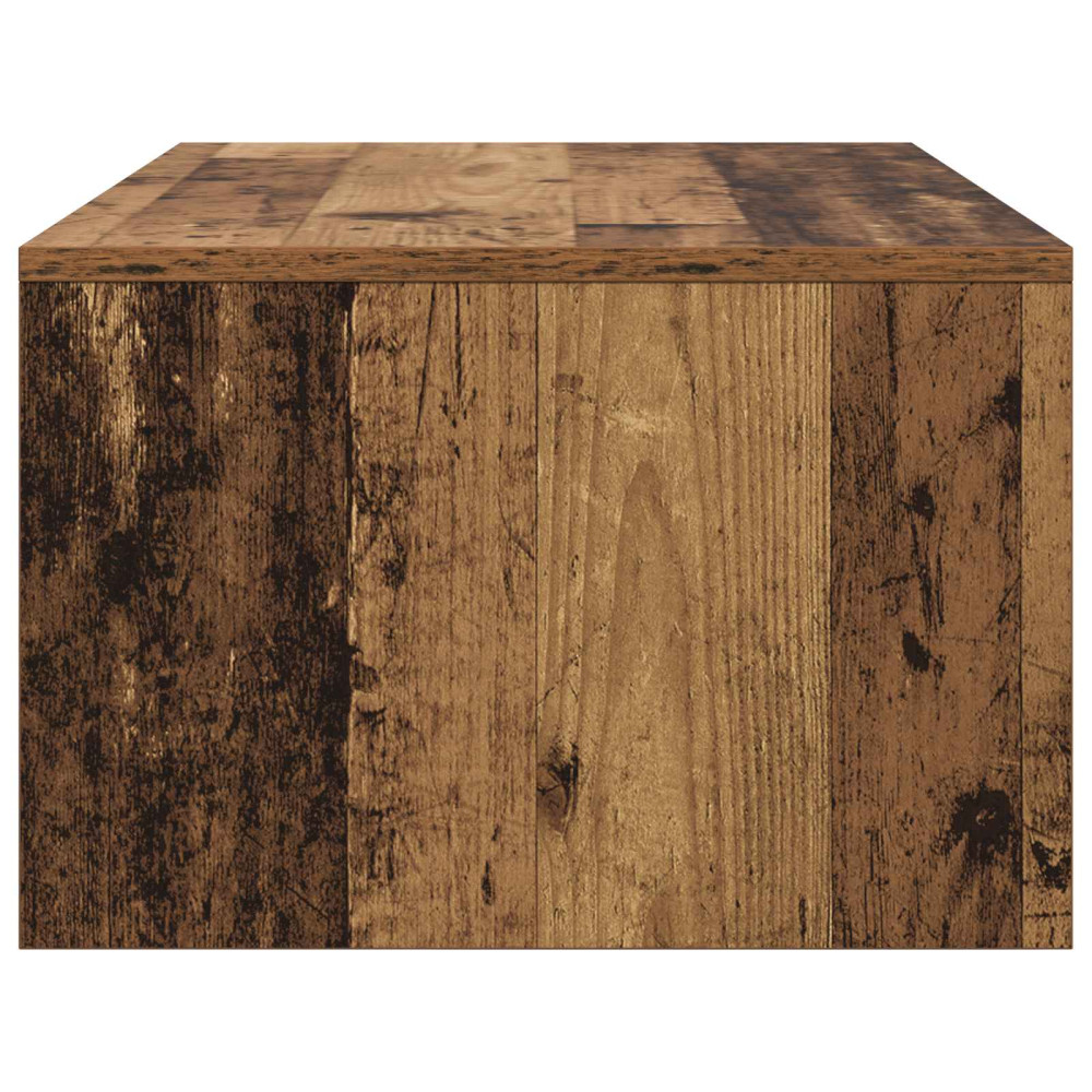 Produktbild för Väggmonterat skrivbord med lagring Gammalt trä 100 x 45 x 30 cm