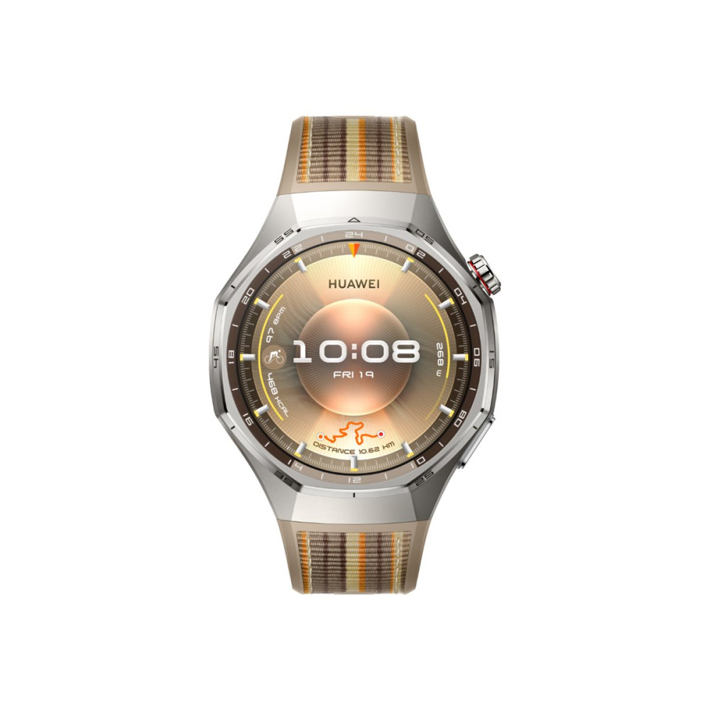 Produktbild för Huawei Watch GT 6 Pro - titanium alloy - smart klocka med rem - brun - brun