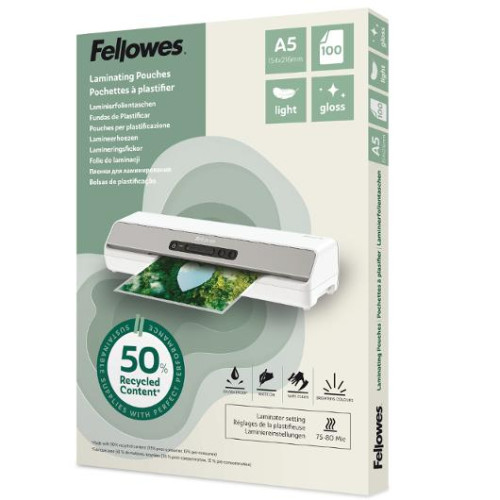 FELLOWES Laminat FELLOWES A5 Light 100/fp