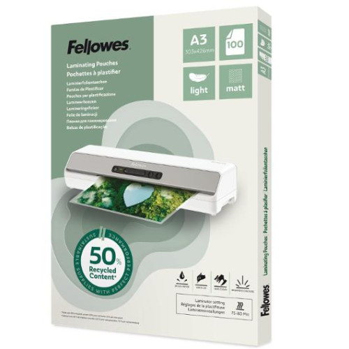 FELLOWES Laminat A3 Light Matt 100/fp - Laminering
