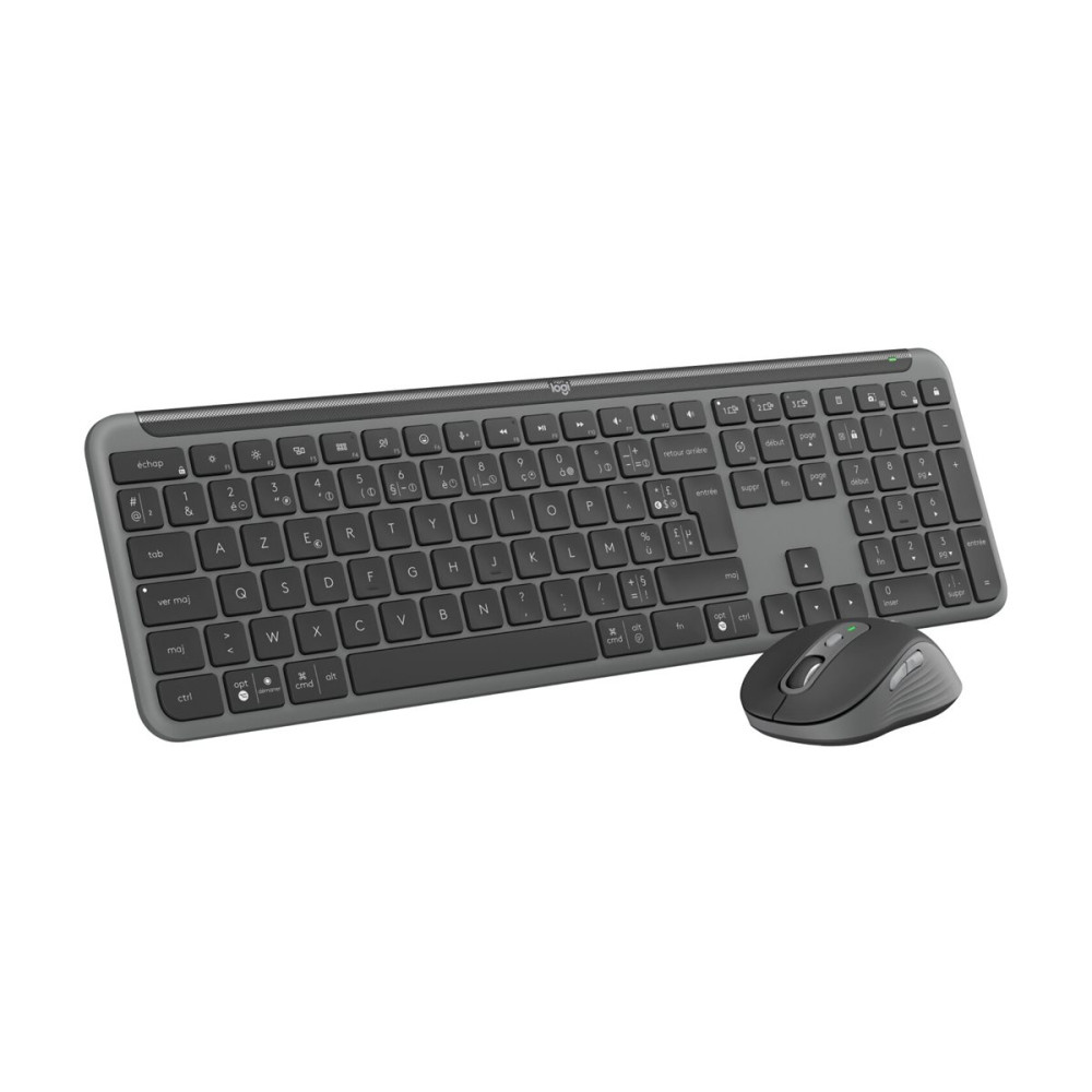 Produktbild för Logitech Signature Slim Combo MK950 for Business - sats med tangentbord och mus - 100% full size - QWERTZ - tysk - grafit Inmatningsenhet