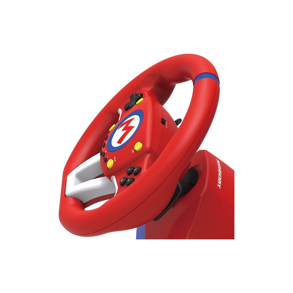 Produktbild för HORI Mario Kart Racing Wheel Pro Mini - ratt- och pedaluppsättning - kabelansluten