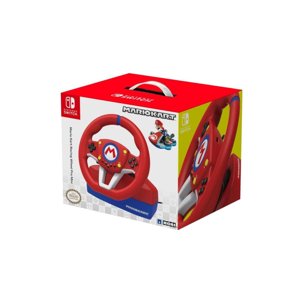 Produktbild för HORI Mario Kart Racing Wheel Pro Mini - ratt- och pedaluppsättning - kabelansluten