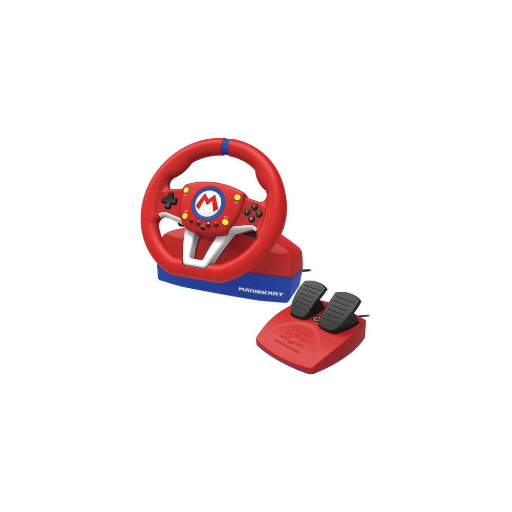 Produktbild för HORI Mario Kart Racing Wheel Pro Mini - ratt- och pedaluppsättning - kabelansluten