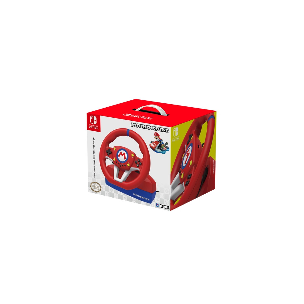 Produktbild för HORI Mario Kart Racing Wheel Pro Mini - ratt- och pedaluppsättning - kabelansluten