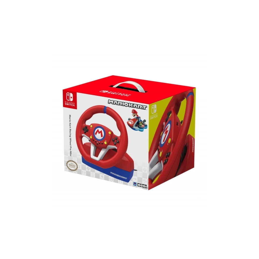 Produktbild för HORI Mario Kart Racing Wheel Pro Mini - ratt- och pedaluppsättning - kabelansluten