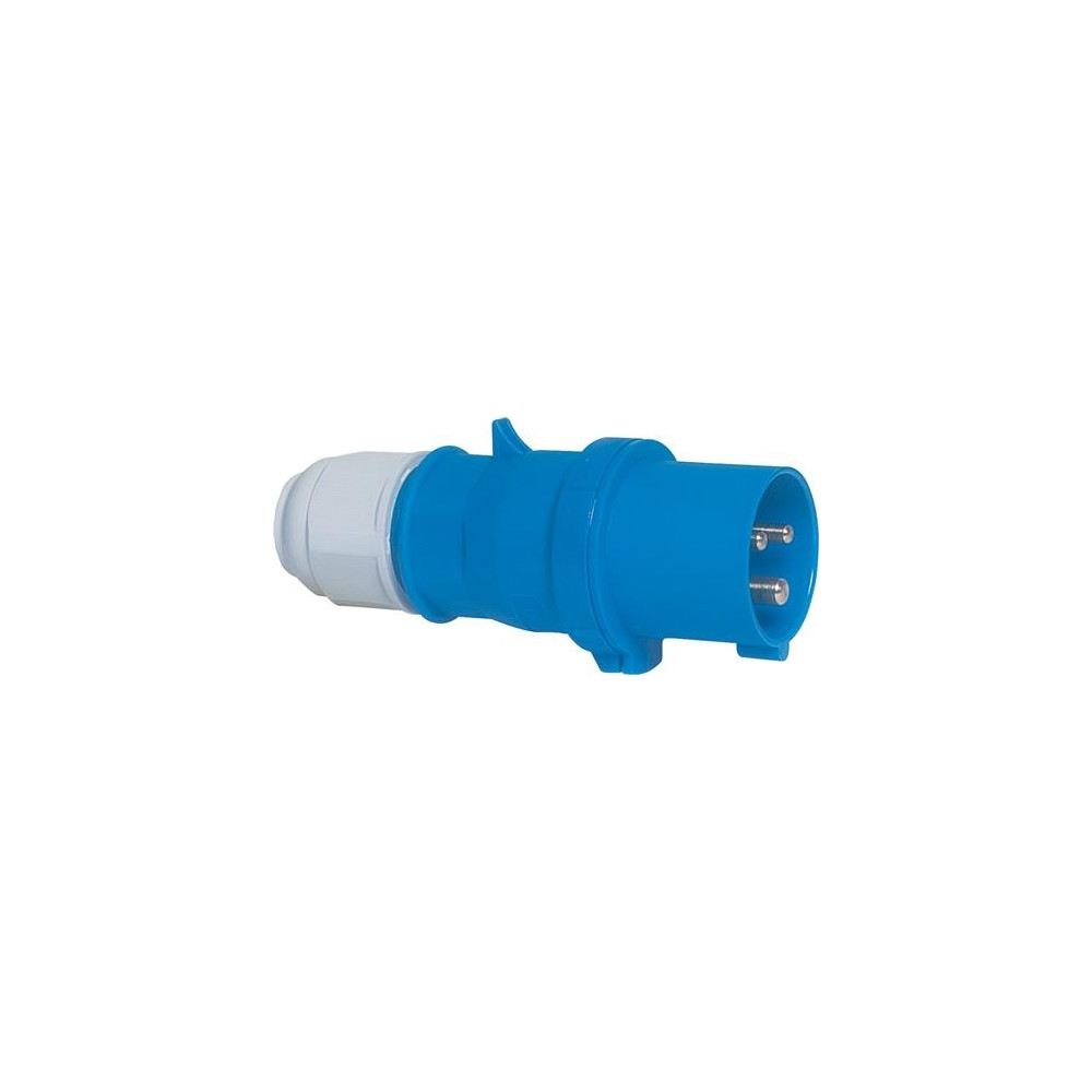 Produktbild för BALS CEE stickpropp 16A 230V kl. H6, 3-pol blå, IP44, skruvf...