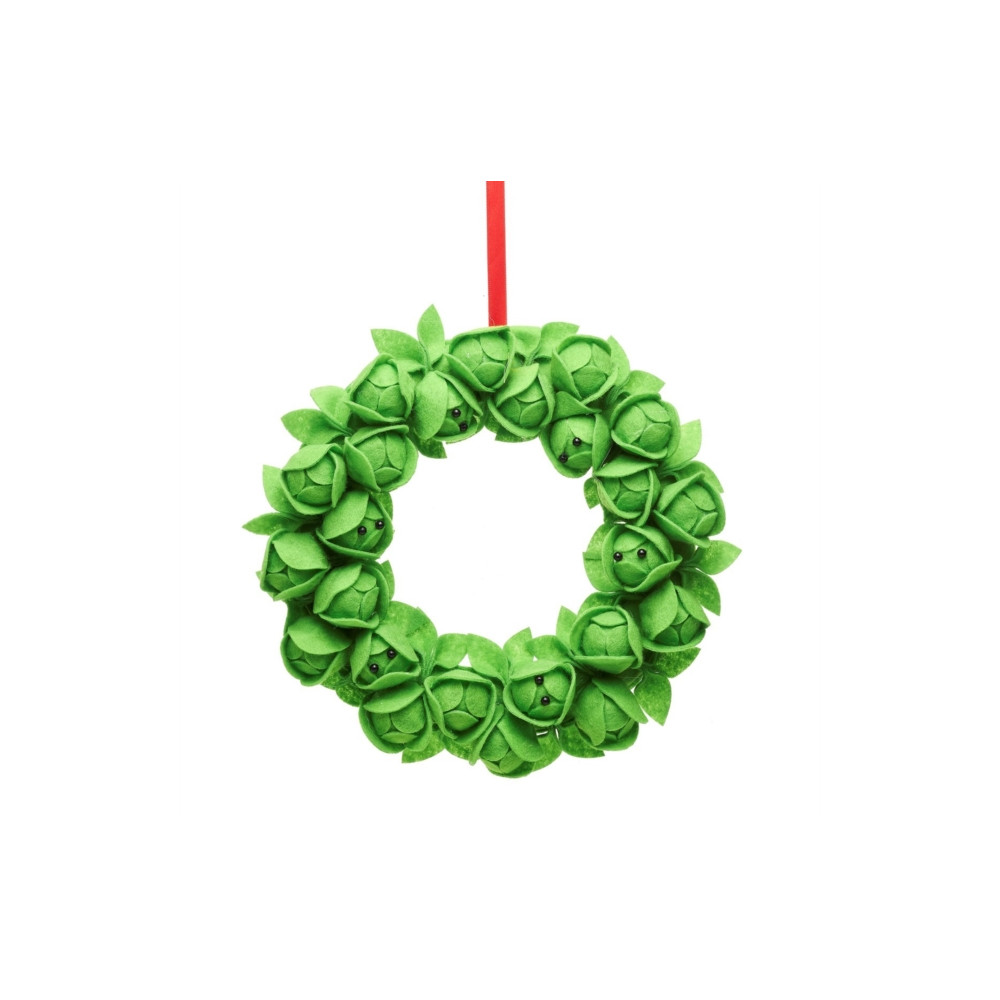 Produktbild för Brussels Sprouts Felt Wreath