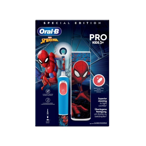 Braun Oral-B Vitality Pro Kids Spiderman, Barn, Roterande och osci...