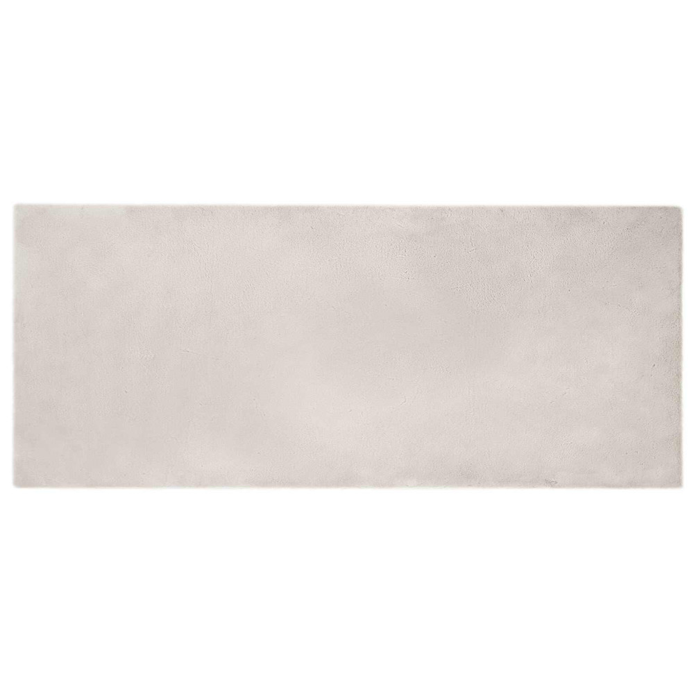 Produktbild för Halkfri matta i konstgjord kaninfäll OLITE Beige 100 x 200 cm
