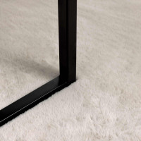 Produktbild för Halkfri matta i konstgjord kaninfäll OLITE Beige 100 x 200 cm