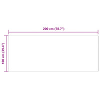 Produktbild för Halkfri matta i konstgjord kaninfäll OLITE Beige 100 x 200 cm