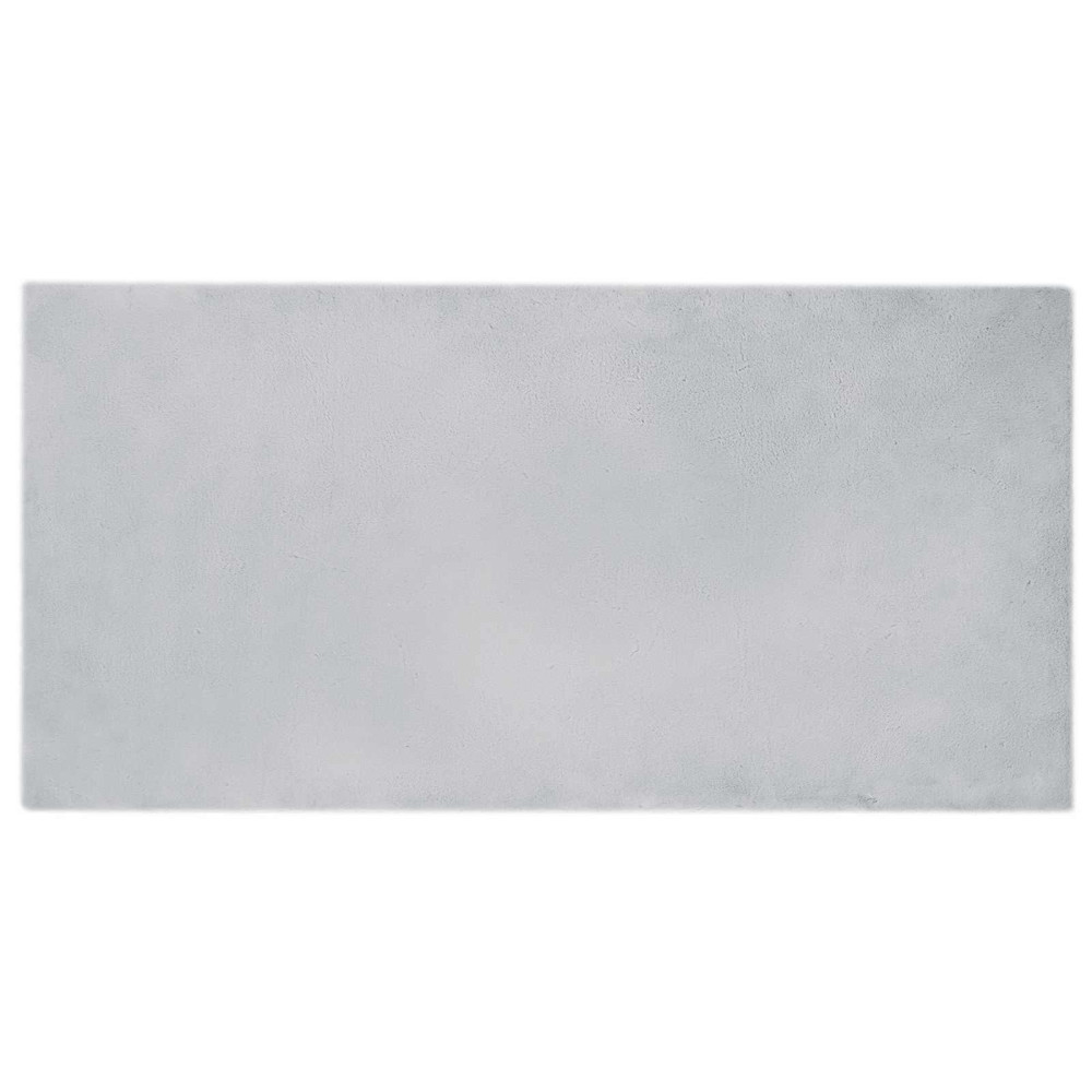 Produktbild för Halkfri matta i konstgjord kaninfäll OLITE Grå 100 x 200 cm