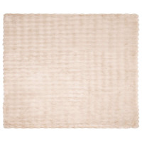 Produktbild för Halkfri filt i konstgjord kaninfäll Olite Beige 240 x 270 cm