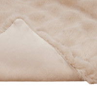 Produktbild för Halkfri filt i konstgjord kaninfäll Olite Beige 240 x 270 cm