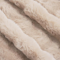 Produktbild för Halkfri filt i konstgjord kaninfäll Olite Beige 240 x 270 cm