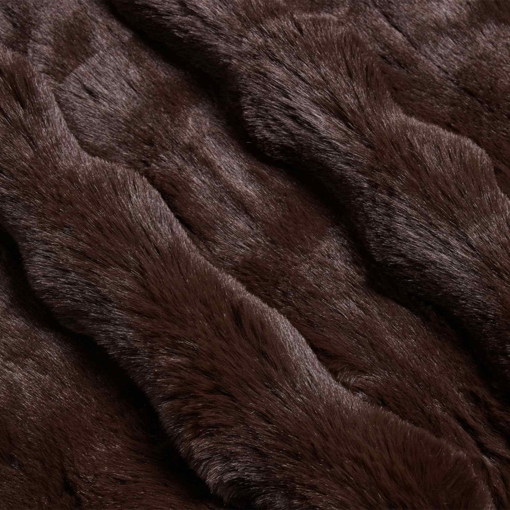 Produktbild för Halkfri filt i konstgjord kaninfäll Olite Kamel 240 x 270 cm