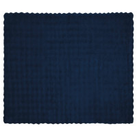 Produktbild för Halkfri filt i konstgjord kaninfäll Olite Marinblå 240 x 270 cm