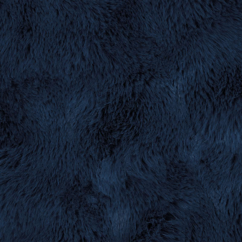 Produktbild för Halkfri filt i konstgjord kaninfäll Olite Marinblå 240 x 270 cm