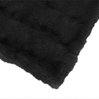 Produktbild för Halkfri filt i konstgjord kaninfäll Olite 4 pcs Svart Polyester